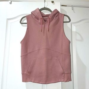 Abercrombie & Fitch Sleeveless Hoodie Tank Shirt Mauve Rose Workout